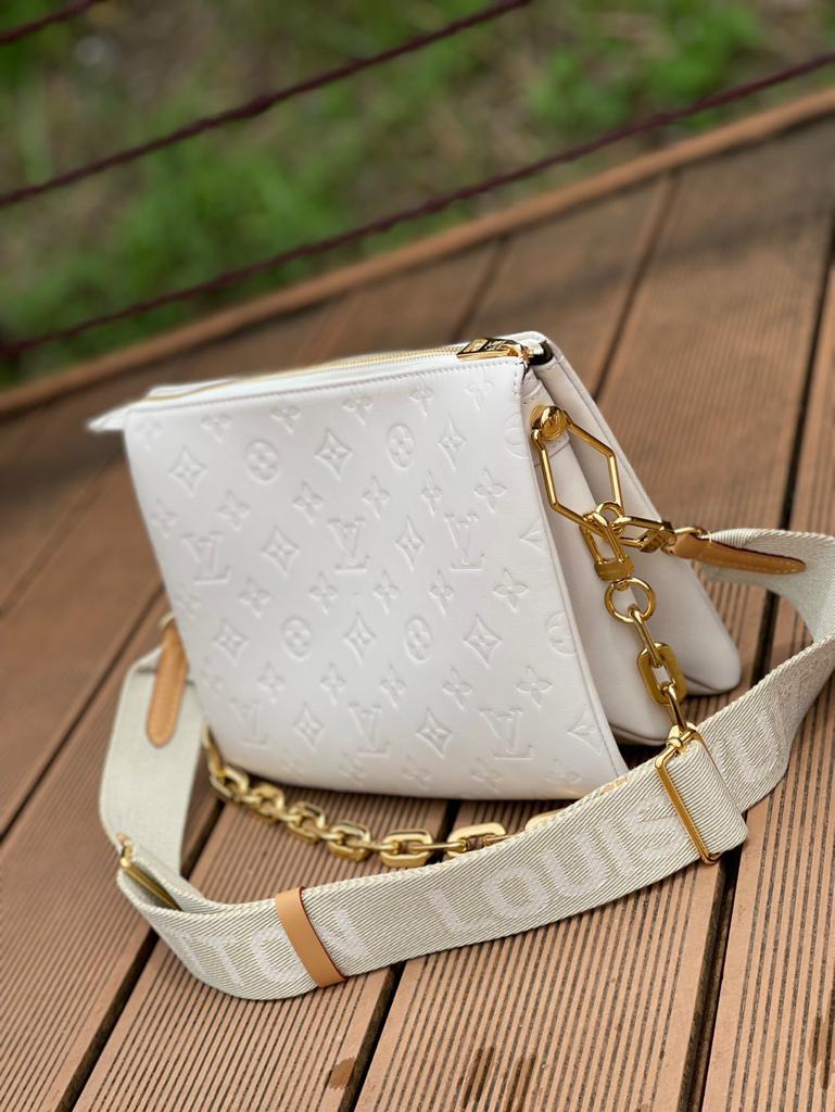 Louis Vuitton Coussin PM Monogram Embossed Puffy White For Women, Women’s Handbags, Shoulder And Crossbody Bags 10.2in/26cm
