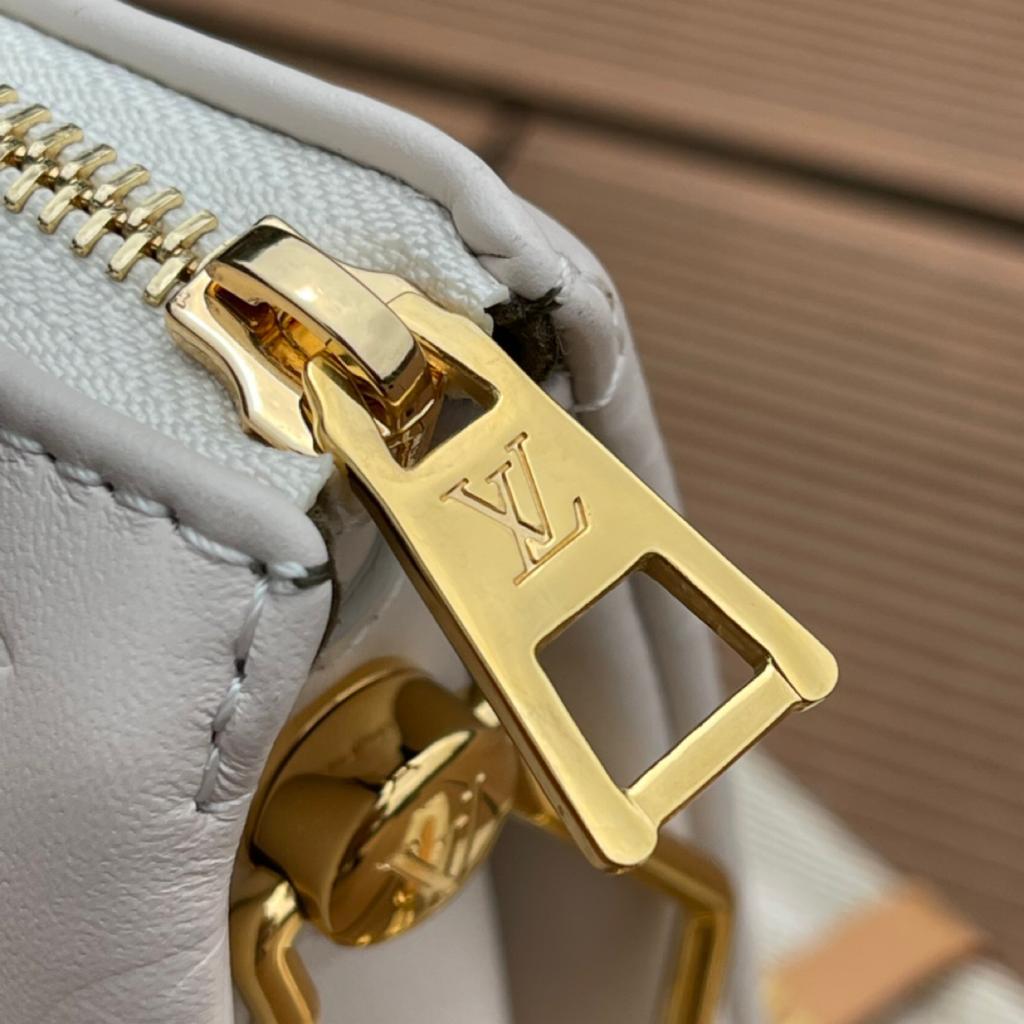 Louis Vuitton Coussin PM Monogram Embossed Puffy White For Women, Women’s Handbags, Shoulder And Crossbody Bags 10.2in/26cm