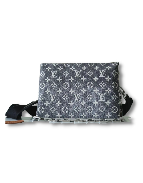 Louis Vuitton Coussin PM Monogram Jacquard Denim Gray For Women 10.2in/26cm