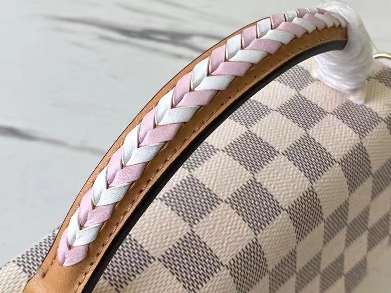 Louis Vuitton Croisette Damier Azur Canvas Pink For Women, Women’s Handbag, Shoulder And Crossbody Bags 9.8in/25cm