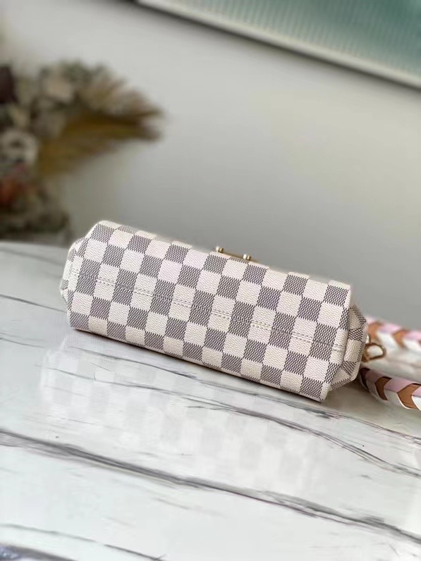 Louis Vuitton Croisette Damier Azur Canvas Pink For Women, Women’s Handbag, Shoulder And Crossbody Bags 9.8in/25cm