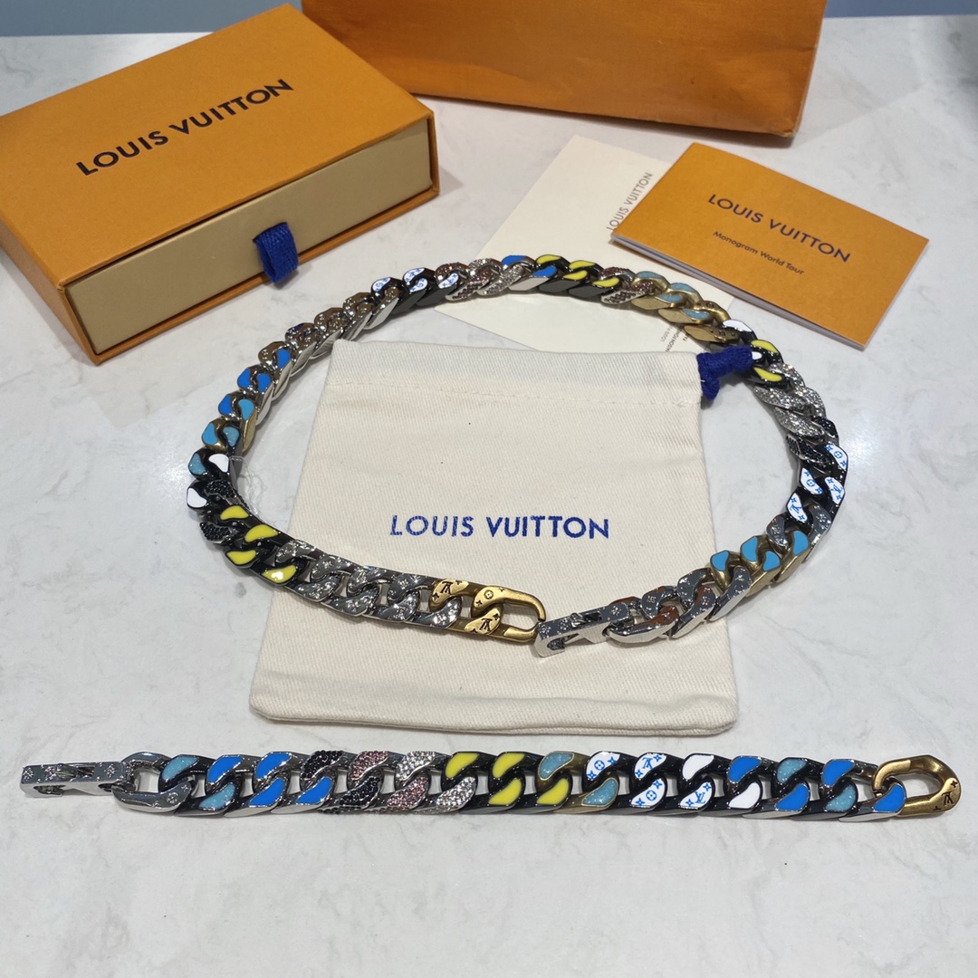 Louis Vuitton Cuban Chain Bracelet Multicolor For Women