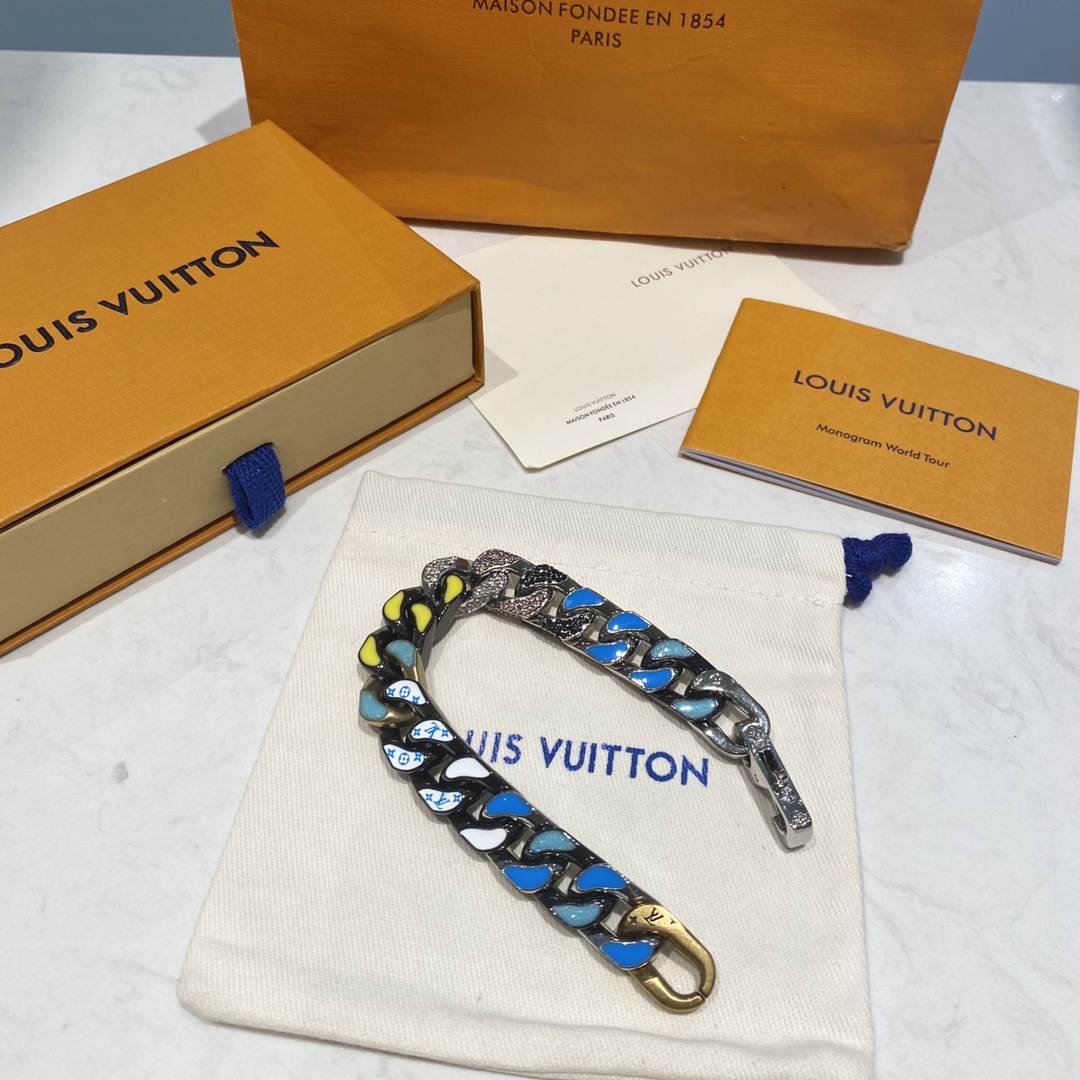 Louis Vuitton Cuban Chain Bracelet Multicolor For Women