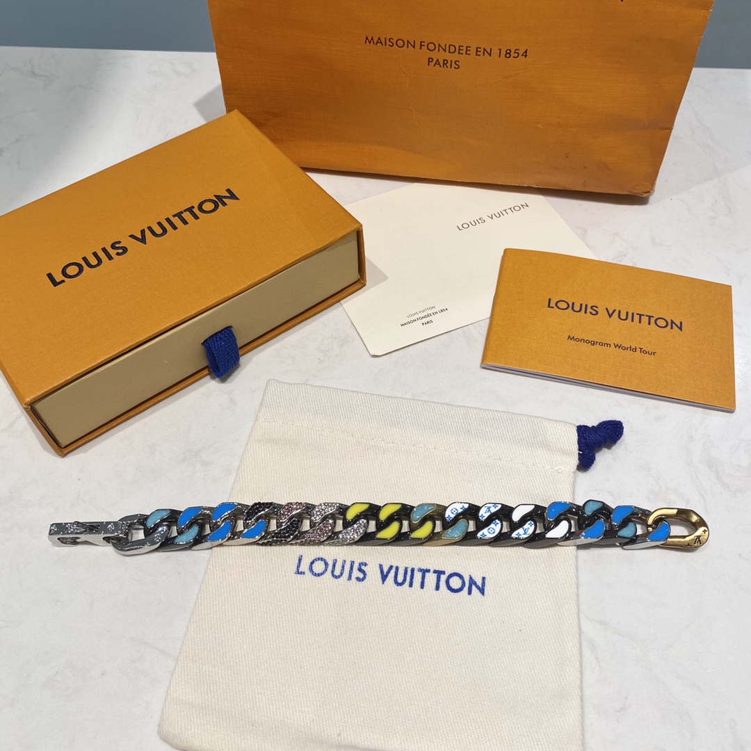 Louis Vuitton Cuban Chain Bracelet Multicolor For Women
