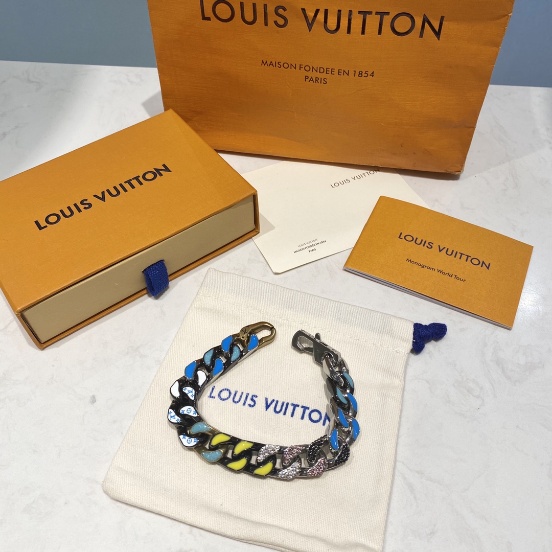 Louis Vuitton Cuban Chain Bracelet Multicolor For Women