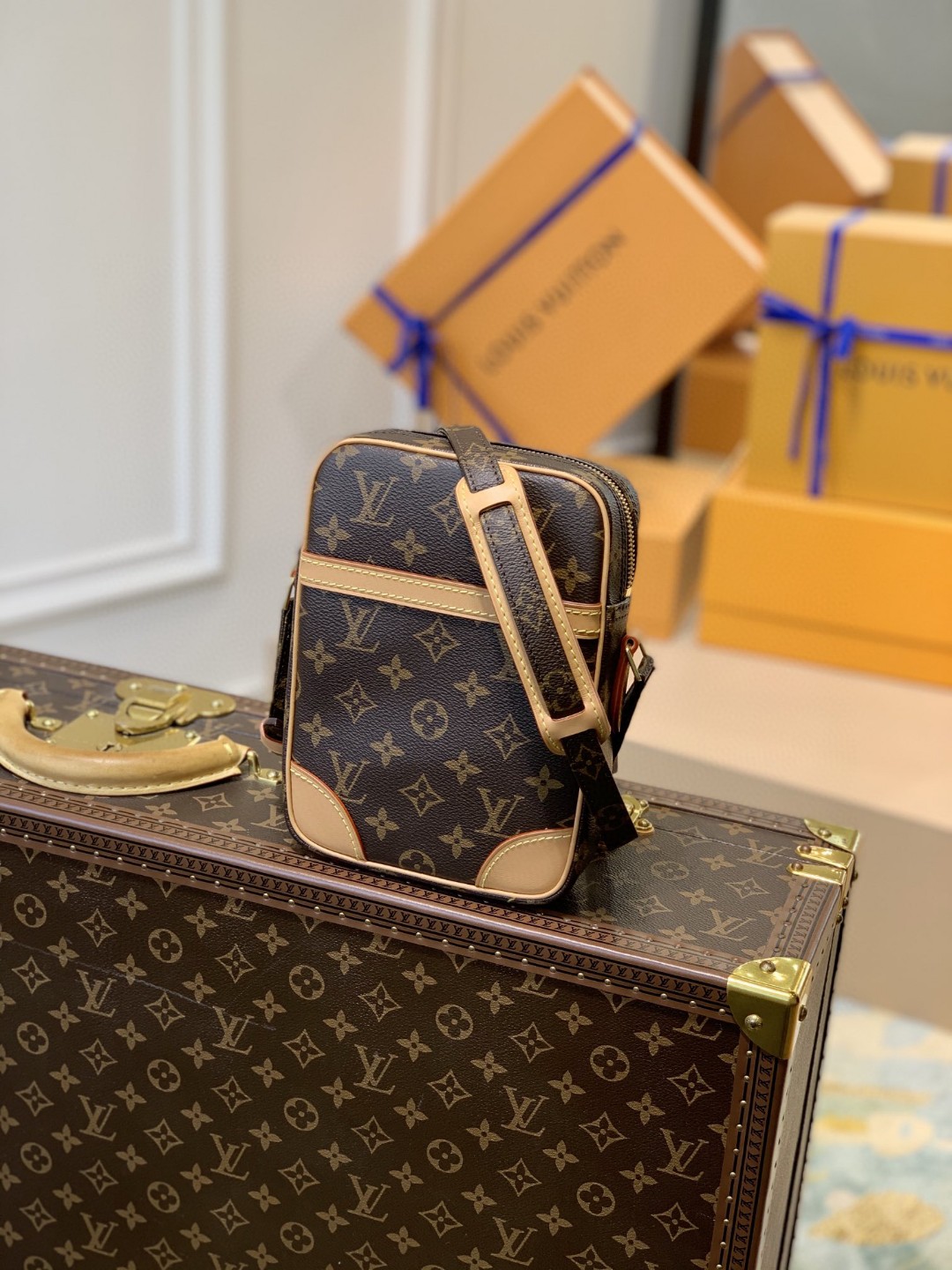 Louis Vuitton Danube Monogram Canvas For Women, Women’s Bags, Shoulder Bags 8.3in/21cm