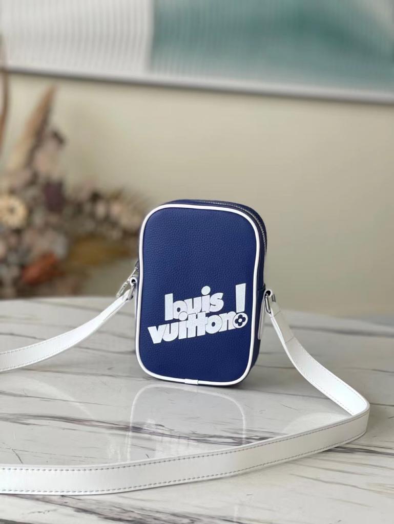 Louis Vuitton Danube PPM Bag Vintage Monogram Blue By Virgil Abloh For Men, Men’s Bags, Shoulder And Crossbody Bags 6.7in/17cm