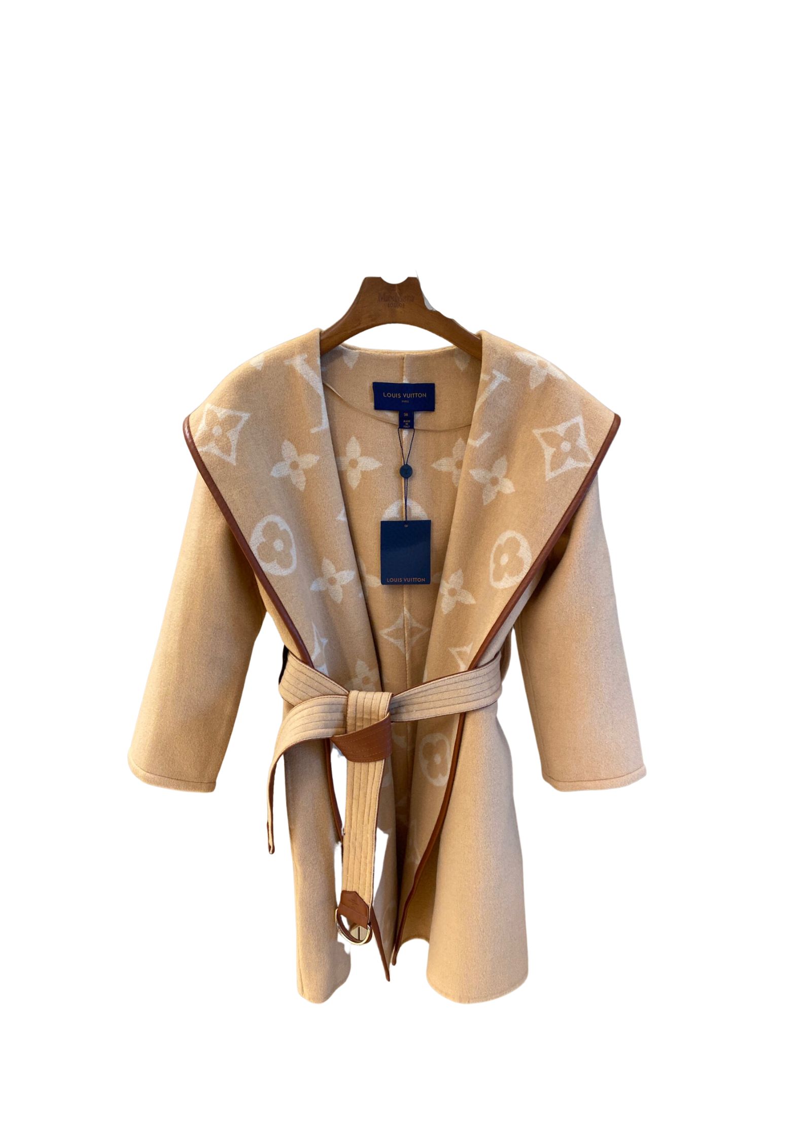 Louis Vuitton Dark Color Hem Coat Beige For Women