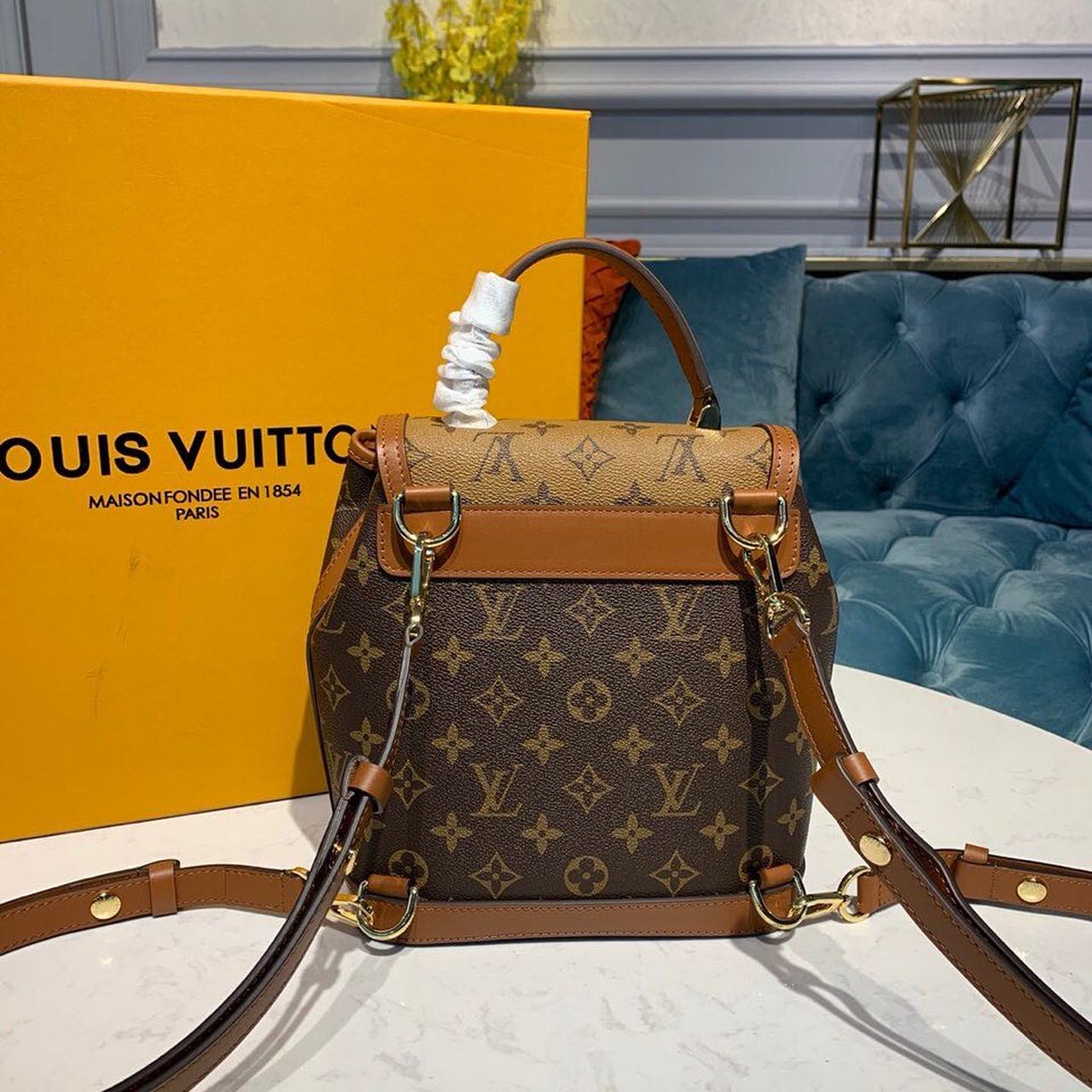 Louis Vuitton Dauphine Backpack PM Monogram and Monogram Reverse Canvas By Nicolas Ghesquiere For Spring-Summer, Women’s Bags 20cm