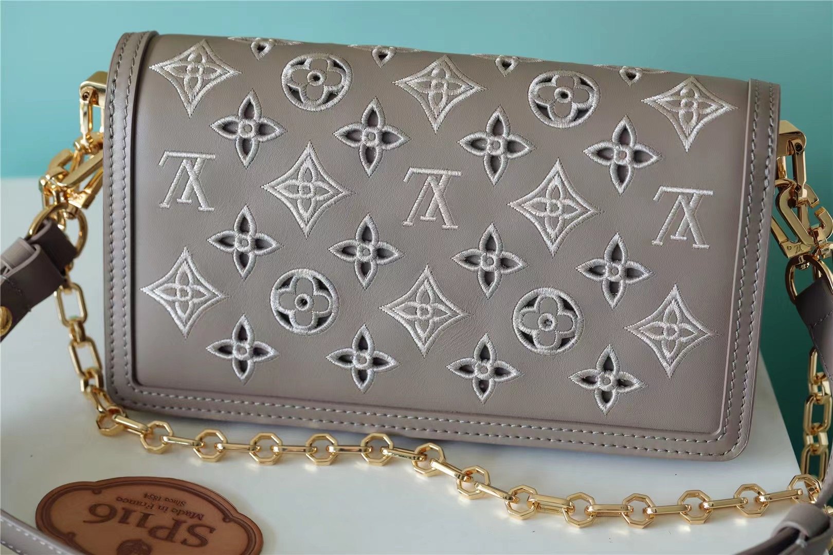 Louis Vuitton Dauphine East West Monogram Khaki For Women, Women’s Handbags, Shoulder and Crossbody Bags 9.6in/24.5cm LV 