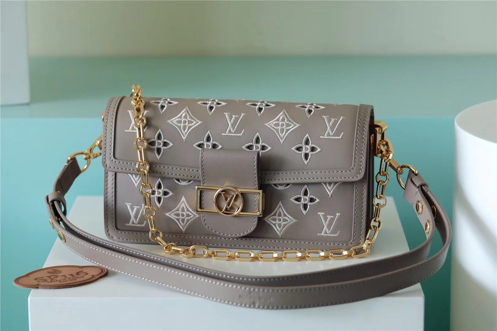 Louis Vuitton Dauphine East West Monogram Khaki For Women, Women’s Handbags, Shoulder and Crossbody Bags 9.6in/24.5cm LV 
