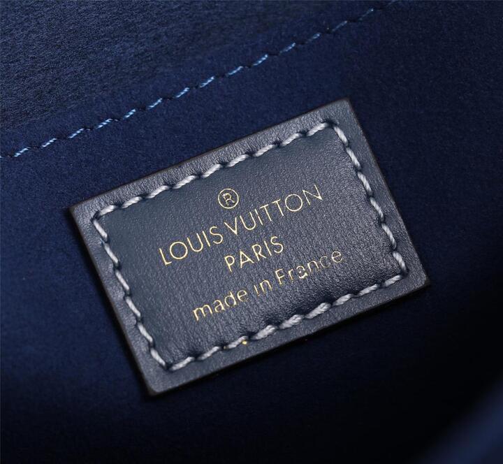 Louis Vuitton Dauphine MM Denim Jacquard Monogram Pattern Navy Blue For Women, Women’s Handbags, Shoulder And Crossbody Bags 9.8in/25cm