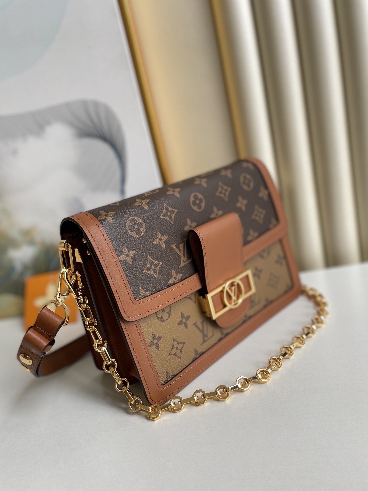 Louis Vuitton Dauphine MM Monogram And Monogram Reverse Canvas By Nicolas Ghesquière For The Cruise Collection, Women’s Handbags, Shoulder Bags 25cm