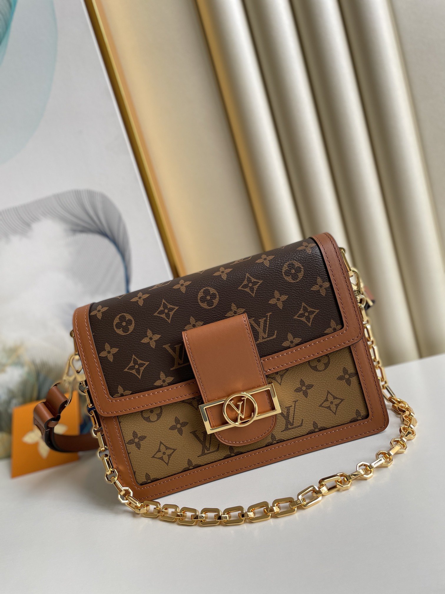 Louis Vuitton Dauphine MM Monogram And Monogram Reverse Canvas By Nicolas Ghesquière For The Cruise Collection, Women’s Handbags, Shoulder Bags 25cm