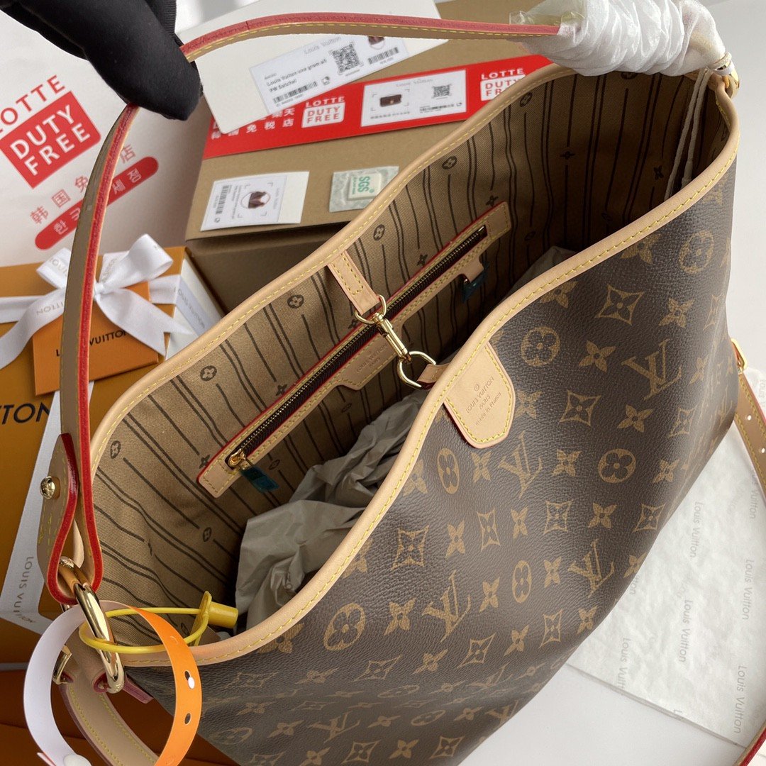 Louis Vuitton Delightful PM Monogram Canvas Natural For Women, Women’s Handbags, Shoulder Bags 33cm