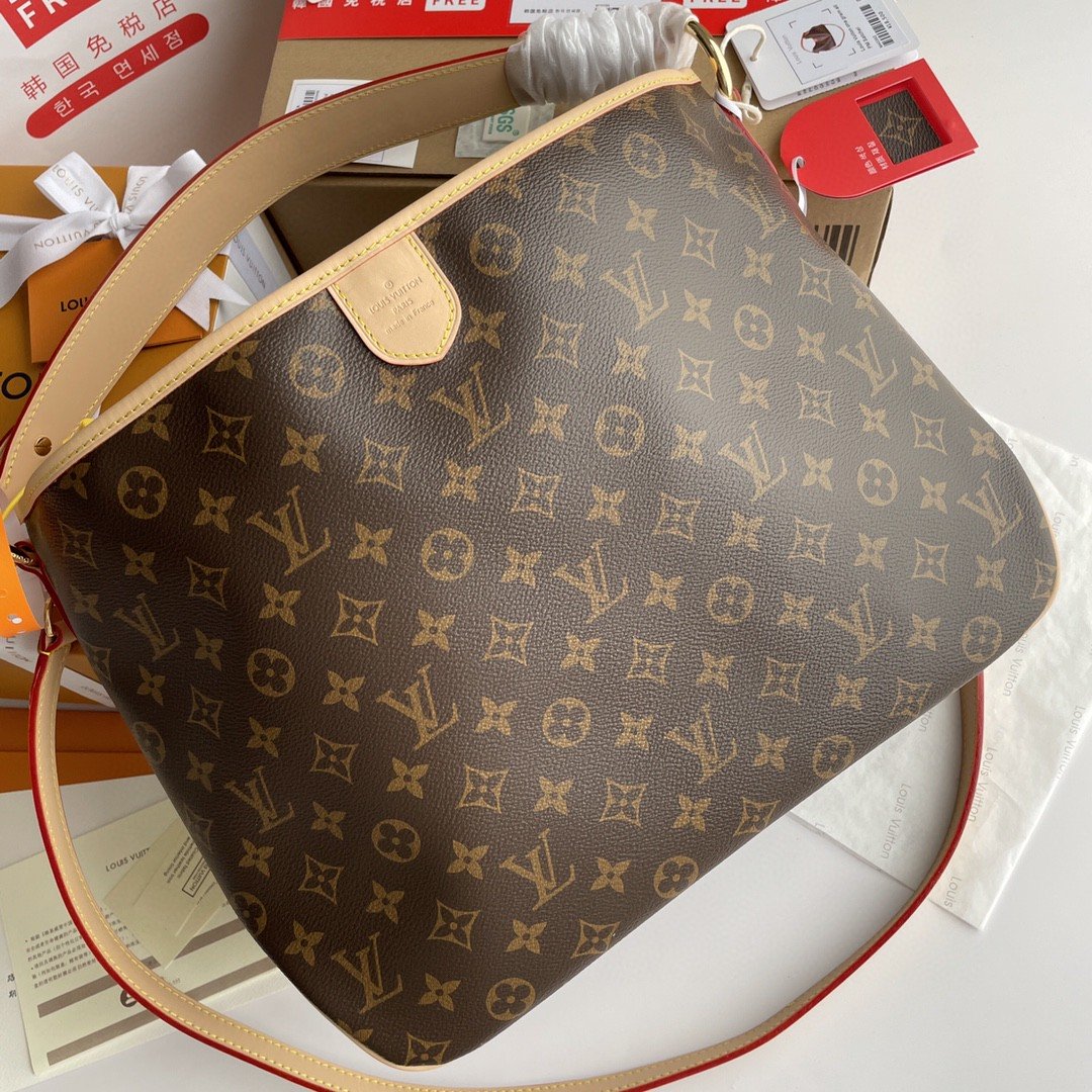 Louis Vuitton Delightful PM Monogram Canvas Natural For Women, Women’s Handbags, Shoulder Bags 33cm