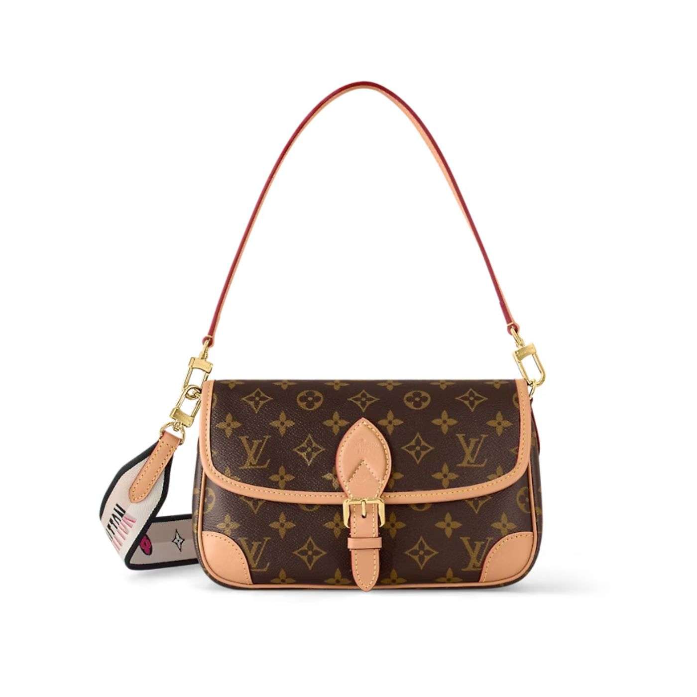 Louis Vuitton Diane Satchel Brown For Women 24cm / 9.4in