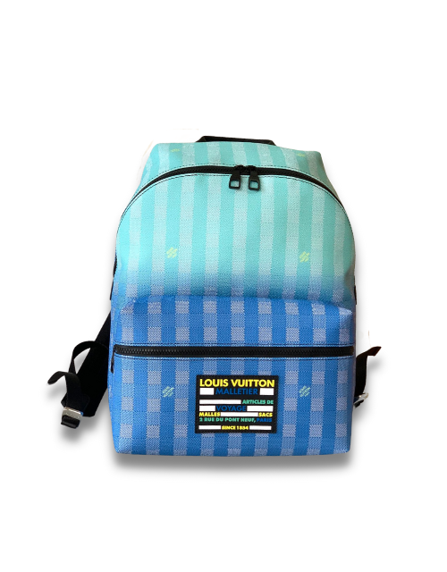 Louis Vuitton Discovery Backpack Damier Blue For Women 15.7in/40cm