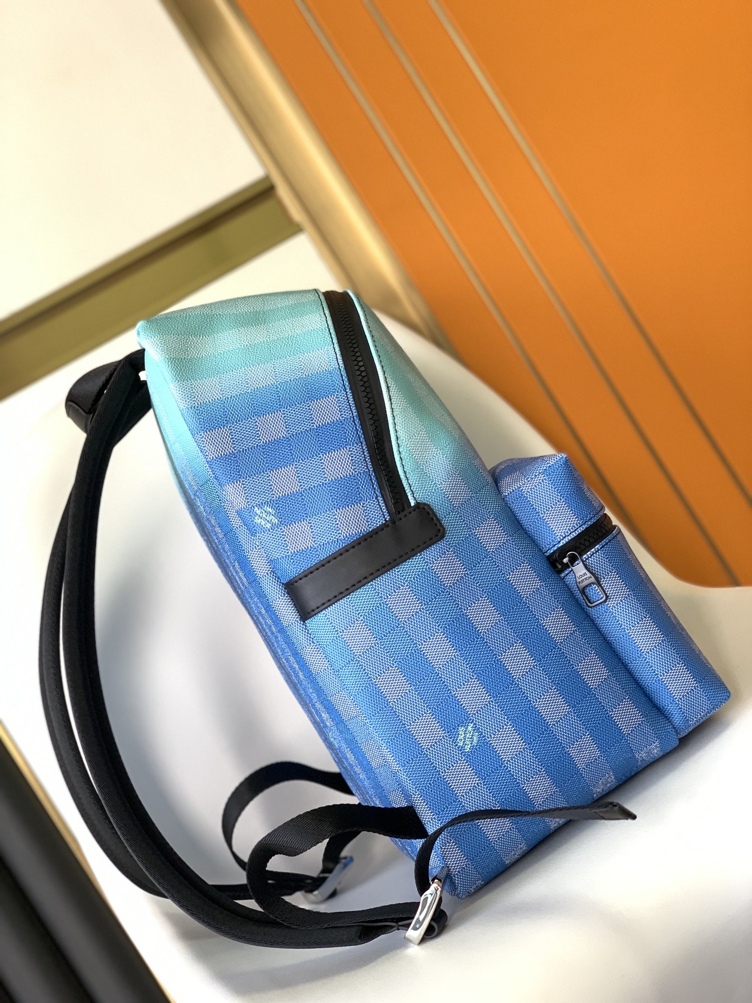 Louis Vuitton Discovery Backpack Damier Blue For Women 15.7in/40cm