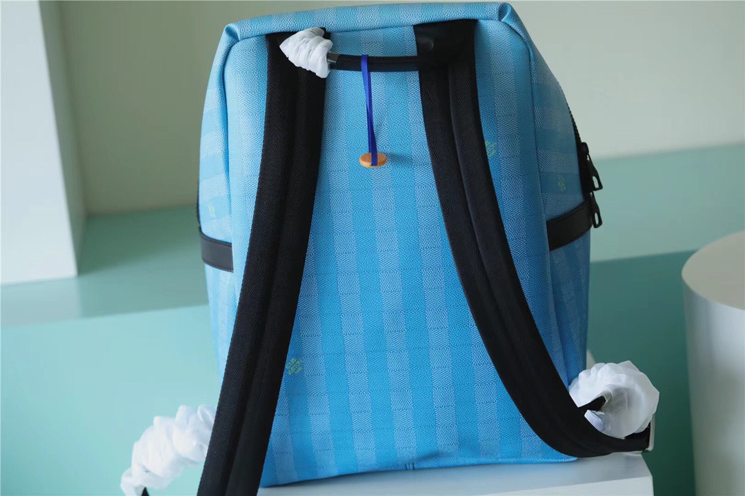 Louis Vuitton Discovery Backpack Damier Stripes Canvas Gradient Blue For Men, Men’s Bags 40cm