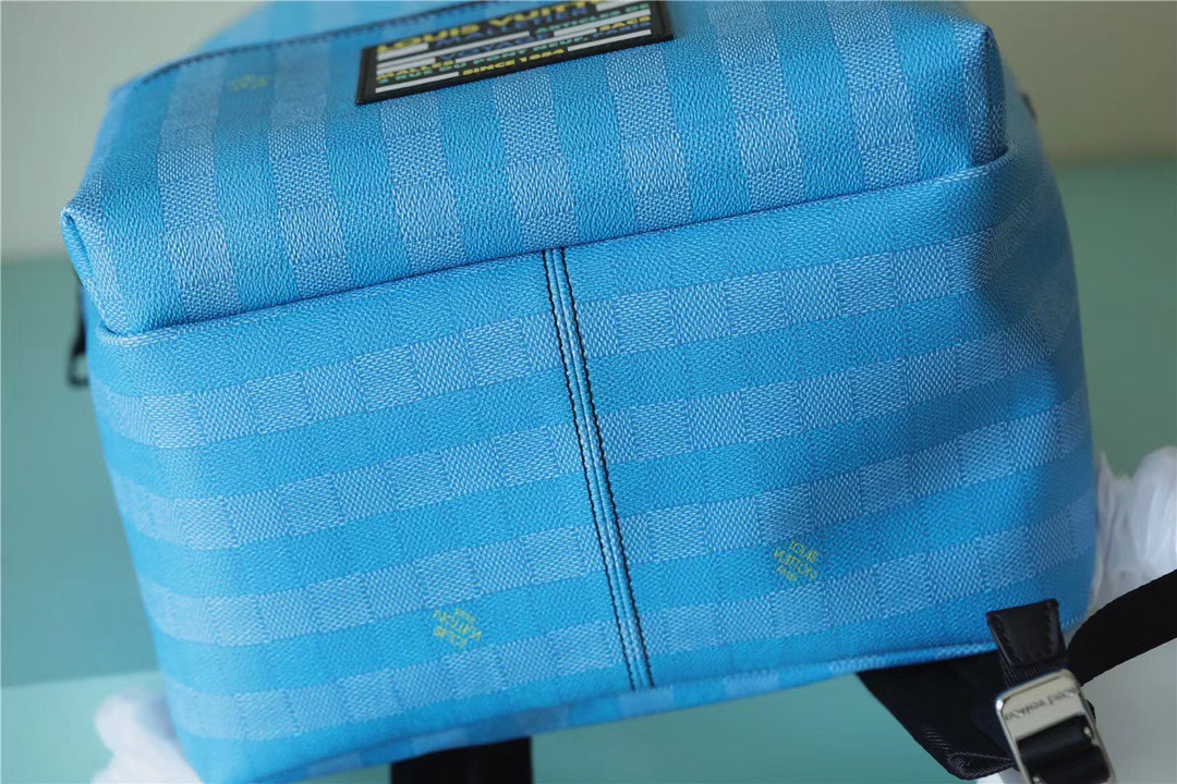 Louis Vuitton Discovery Backpack Damier Stripes Canvas Gradient Blue For Men, Men’s Bags 40cm