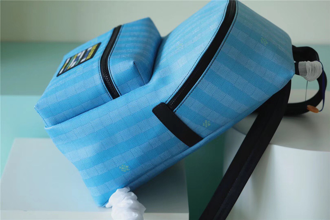 Louis Vuitton Discovery Backpack Damier Stripes Canvas Gradient Blue For Men, Men’s Bags 40cm