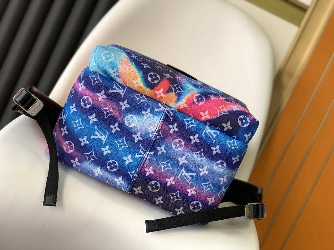 Louis Vuitton Discovery Backpack Monogram Sunset Canvas Blue By Virgil Abloh For Women 15.7in/40cm