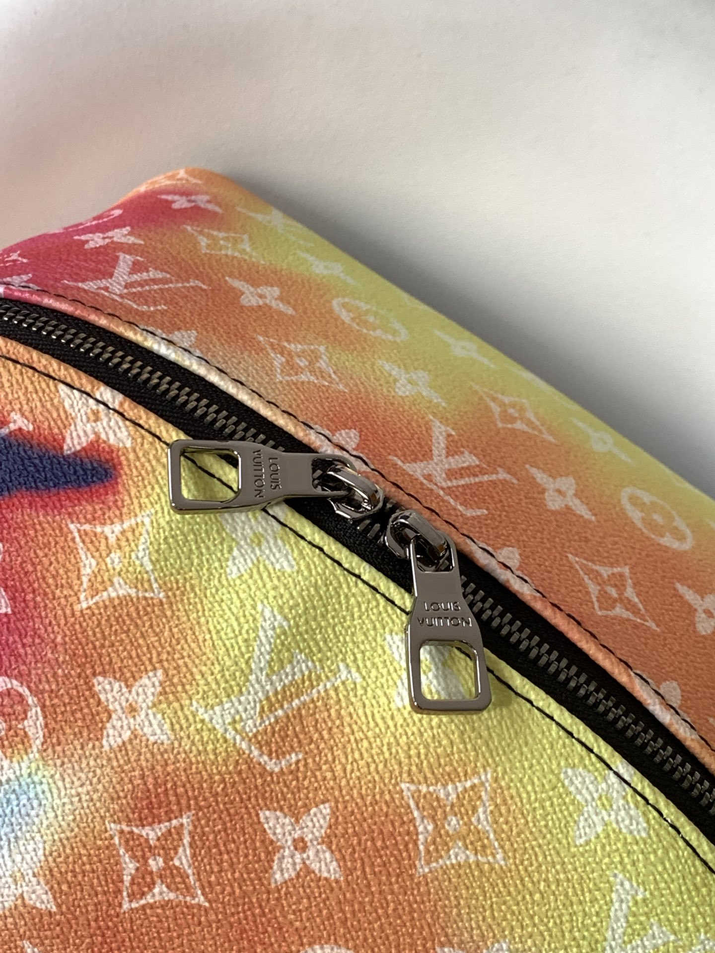 Louis Vuitton Discovery Backpack Monogram Sunset Canvas Blue By Virgil Abloh For Women 15.7in/40cm