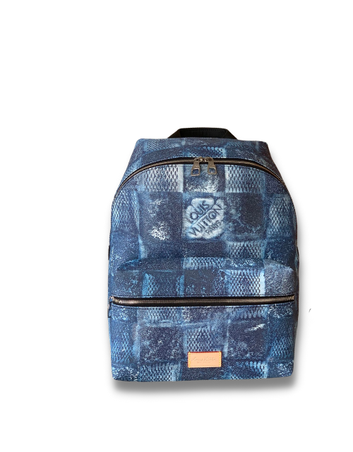 Louis Vuitton Discovery Backpack PM Damier Blue For Women 15.7in/40cm