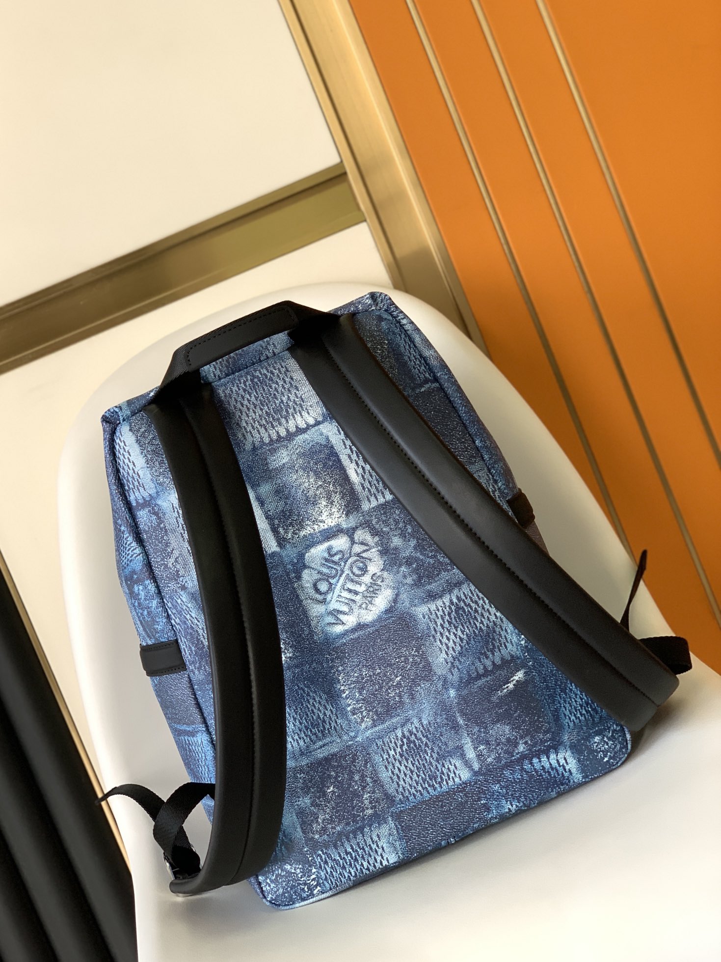 Louis Vuitton Discovery Backpack PM Damier Blue For Women 15.7in/40cm