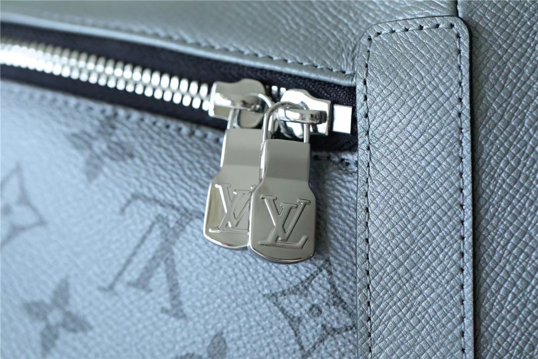 Louis Vuitton Discovery PM Backpack Monogram/Taiga Gunmetal Gray For Men, Men’s Bags, Men’s Backpack 15.7in/40cm