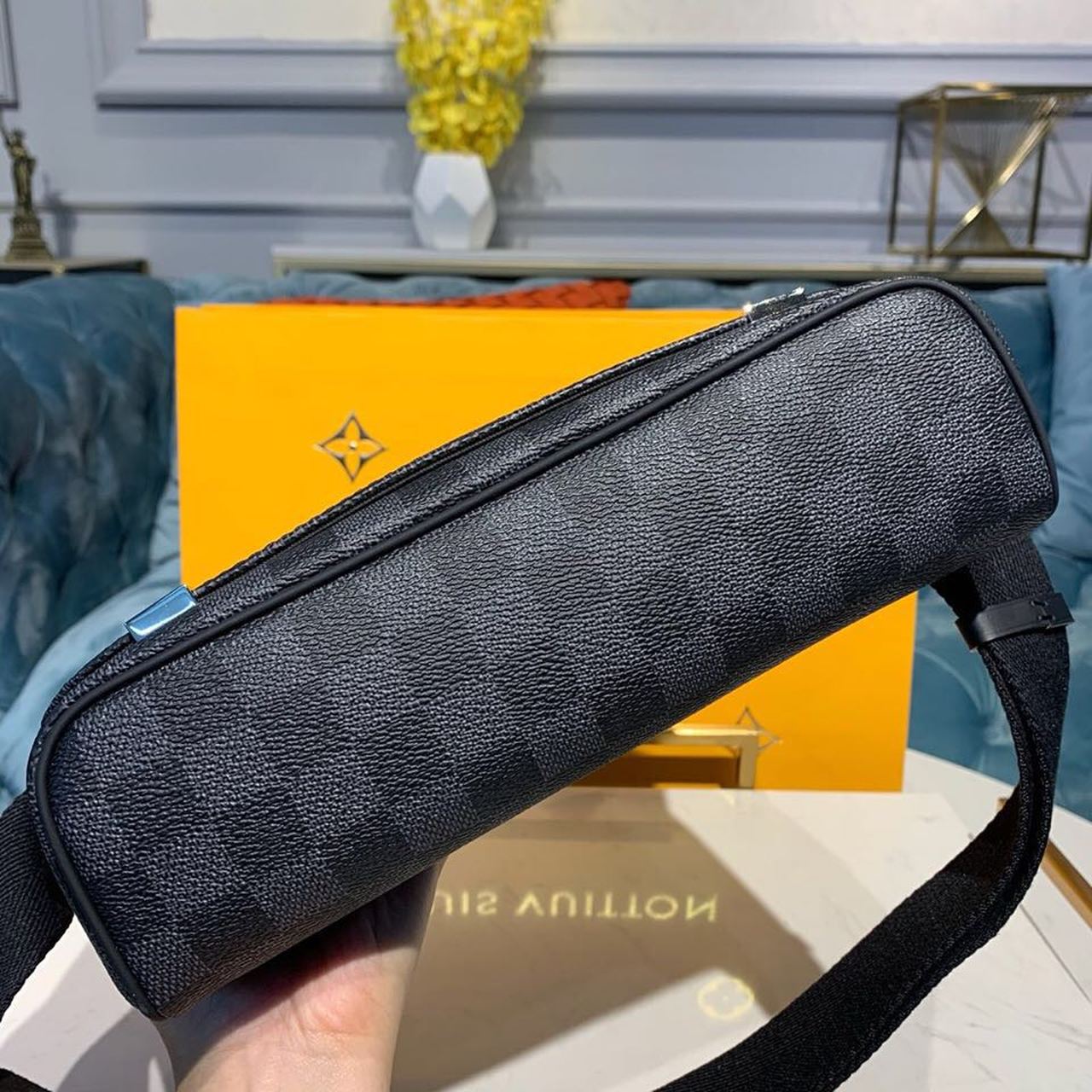Louis Vuitton District PM Damier Graphite Canvas For Men, Men’s Bags, Shoulder And Crossbody Bags 9.8in/25cm