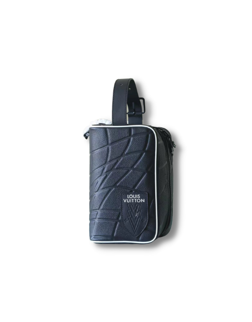 Louis Vuitton Dopp Kit Black Embossed Pattern For Men 9.4in/24cm