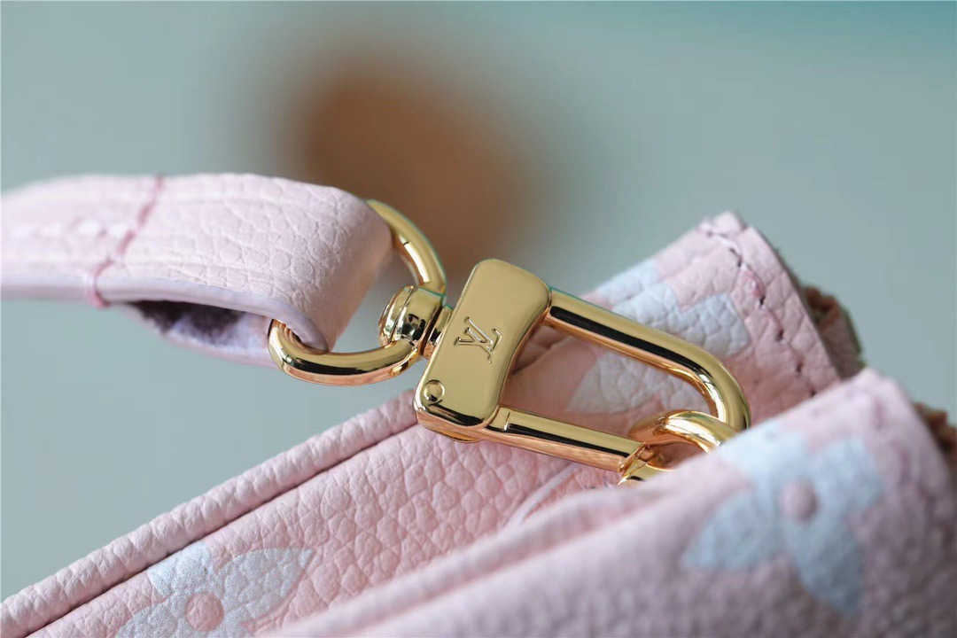 Louis Vuitton Double Zip Pochette Monogram Empreinte Candy Pink For Women, Women’s Handbags, Shoulder And Crossbody Bags 20cm/7.9in