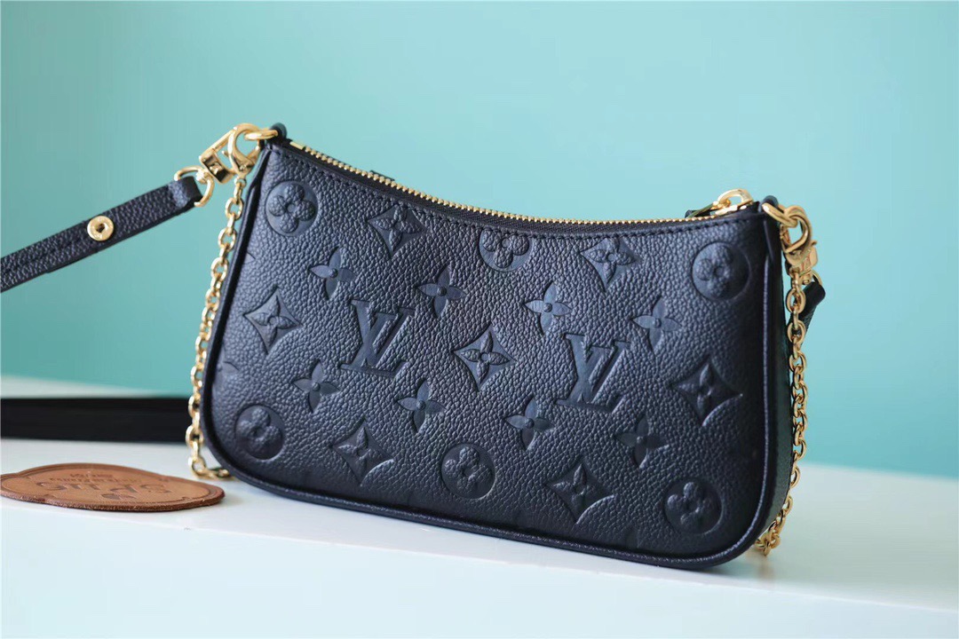 Louis Vuitton Easy Pouch On Strap Monogram Empreinte Black For Women, Women’s Handbags, Shoulder Bags And Crossbody Bags 7.5in/19cm