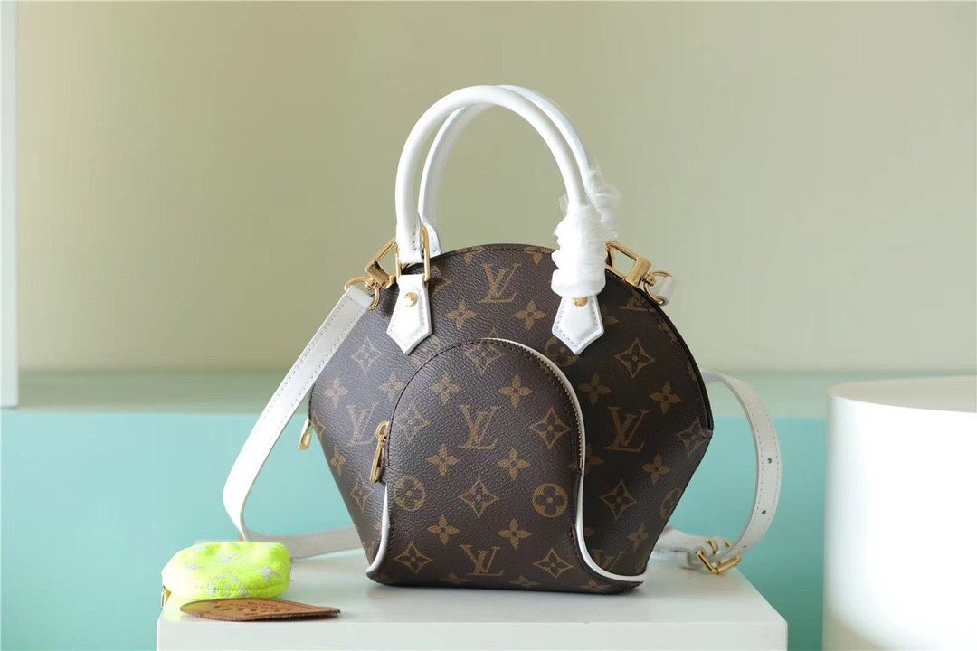 Louis Vuitton Ellipse BB Handbag Created By Nicolas Ghesquière From Classic Monogram Canvas For Women Brown 9.1in/23cm
