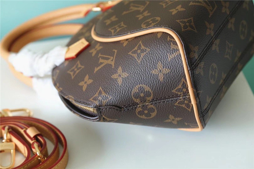 Louis Vuitton Ellipse BB Handbag Created By Nicolas Ghesquiere From Classic Monogram Canvas For Women Brown 23cm/8.9in LV