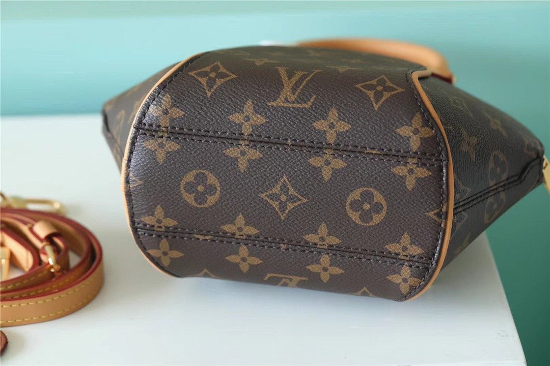 Louis Vuitton Ellipse BB Handbag Created By Nicolas Ghesquiere From Classic Monogram Canvas For Women Brown 23cm/8.9in LV