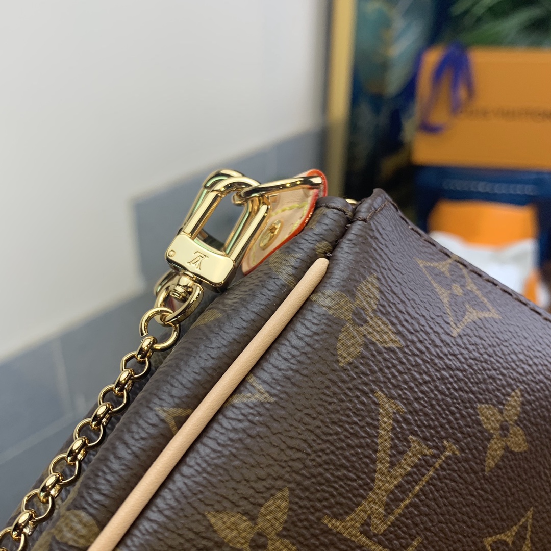 Louis Vuitton Eva 2Way Chain Monogram Canvas Shoulder Bag Brown For Women 9.8in/25cm