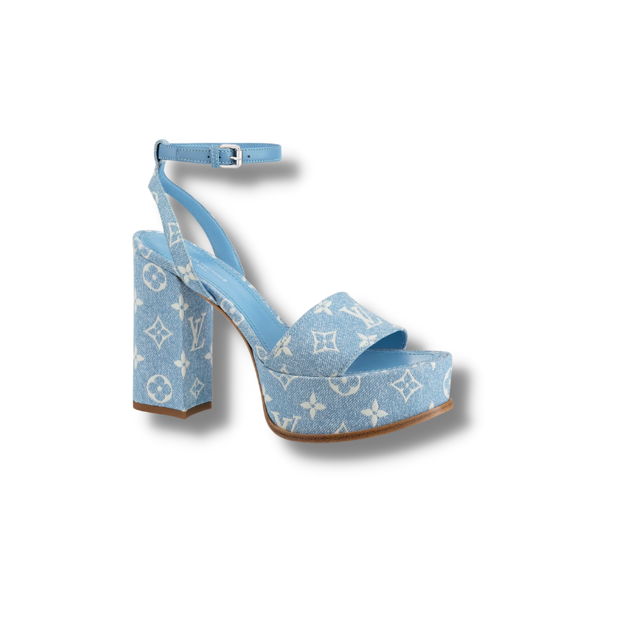 Louis Vuitton Fame Platform Sandal Blue For Women – 1AAZC0