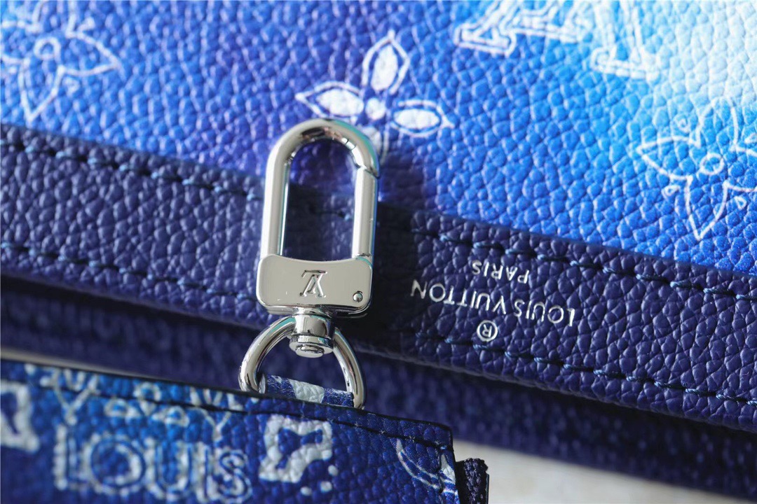 Louis Vuitton Gaston Wearable Wallet Monogram Blue For Men, Men’s Bags, Shoulder And Crossbody Bags 8.7in/22cm