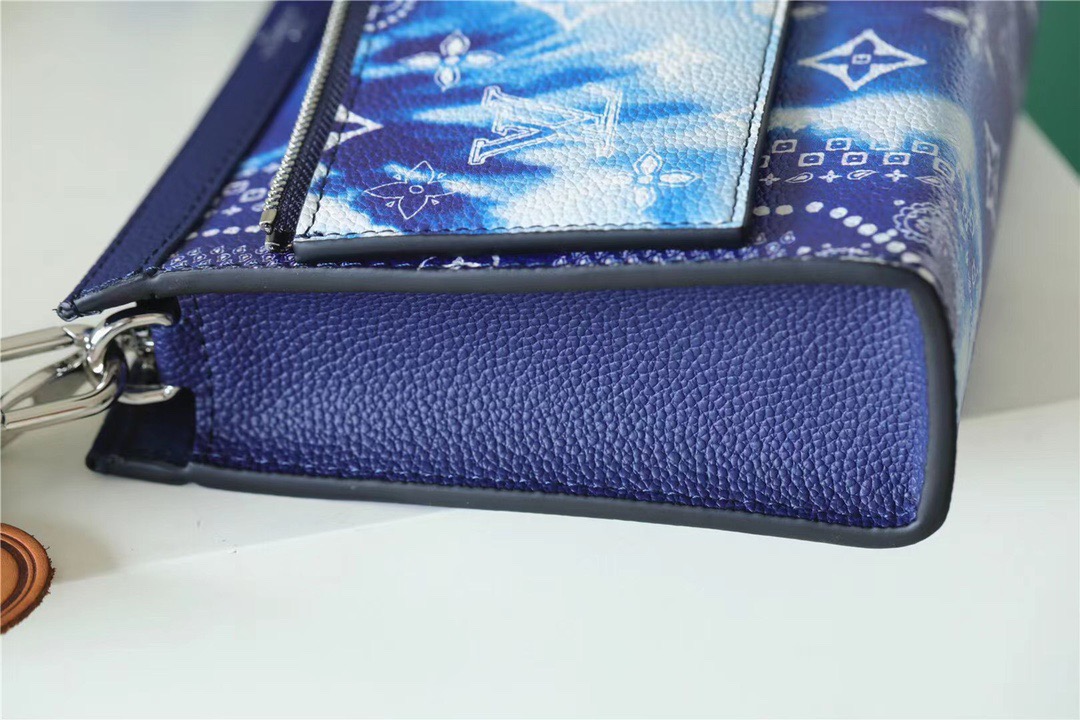 Louis Vuitton Gaston Wearable Wallet Monogram Blue For Men, Men’s Bags, Shoulder And Crossbody Bags 8.7in/22cm
