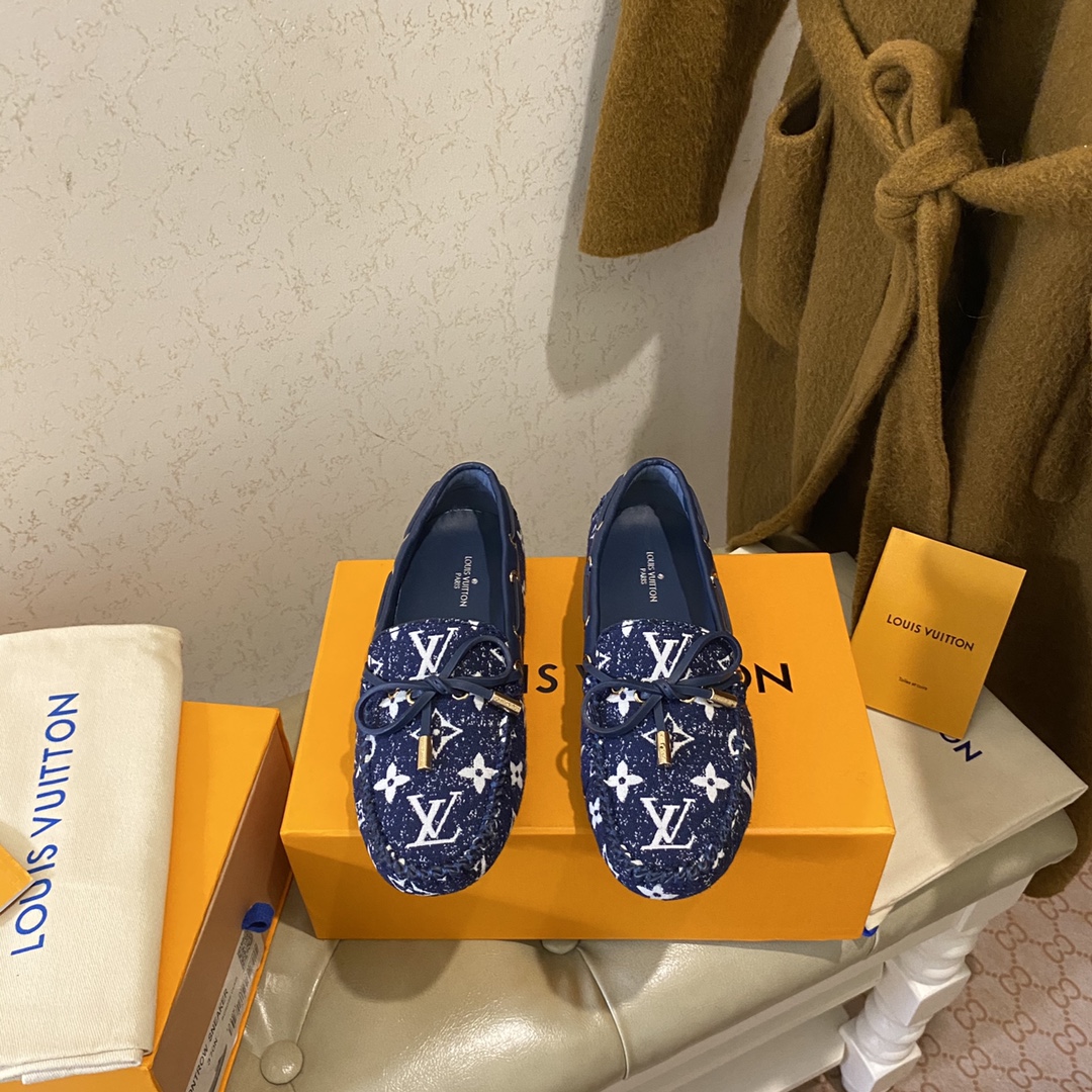 Louis Vuitton Gloria Flat Loafer Blue For Women