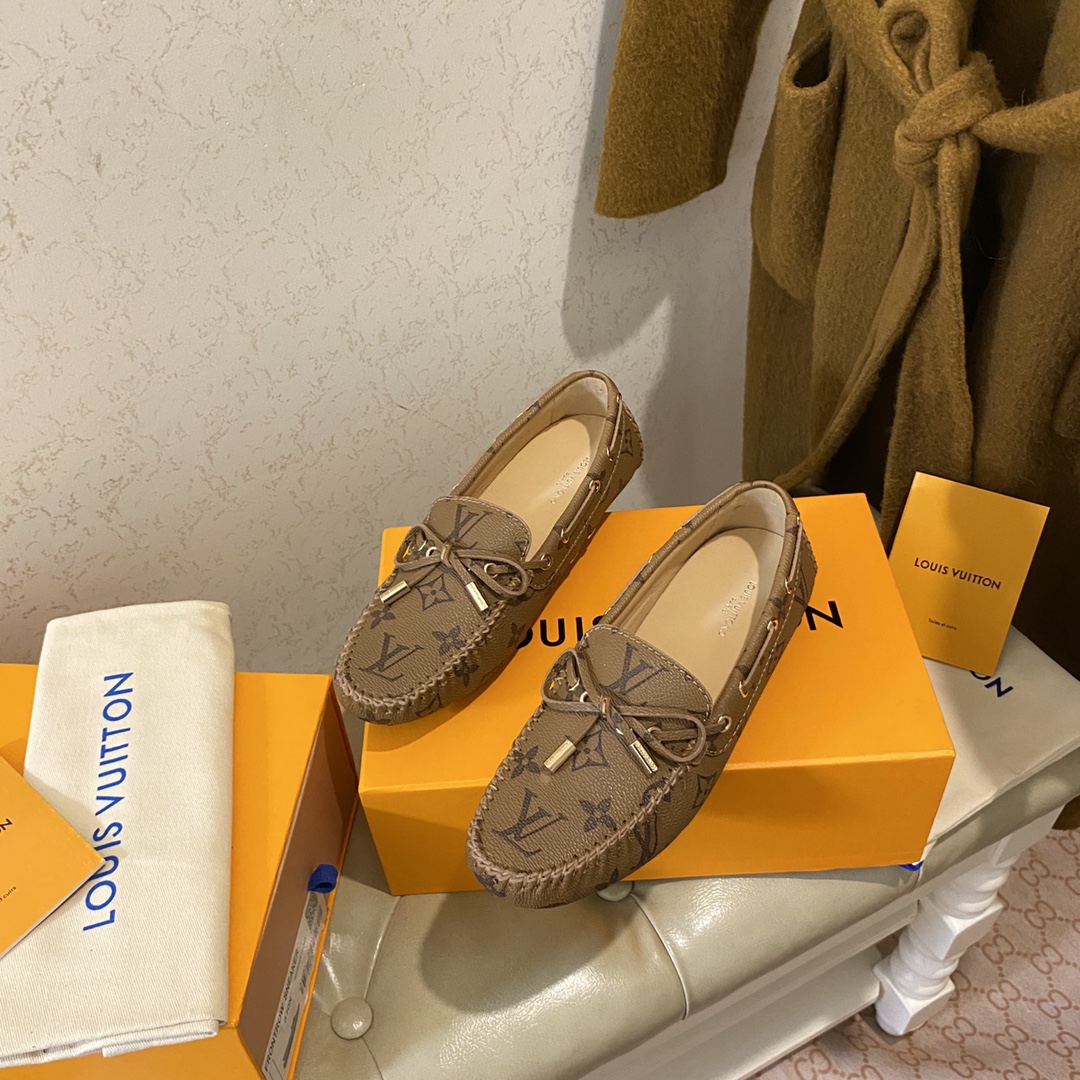 Louis Vuitton Gloria Flat Loafer Brown For Women