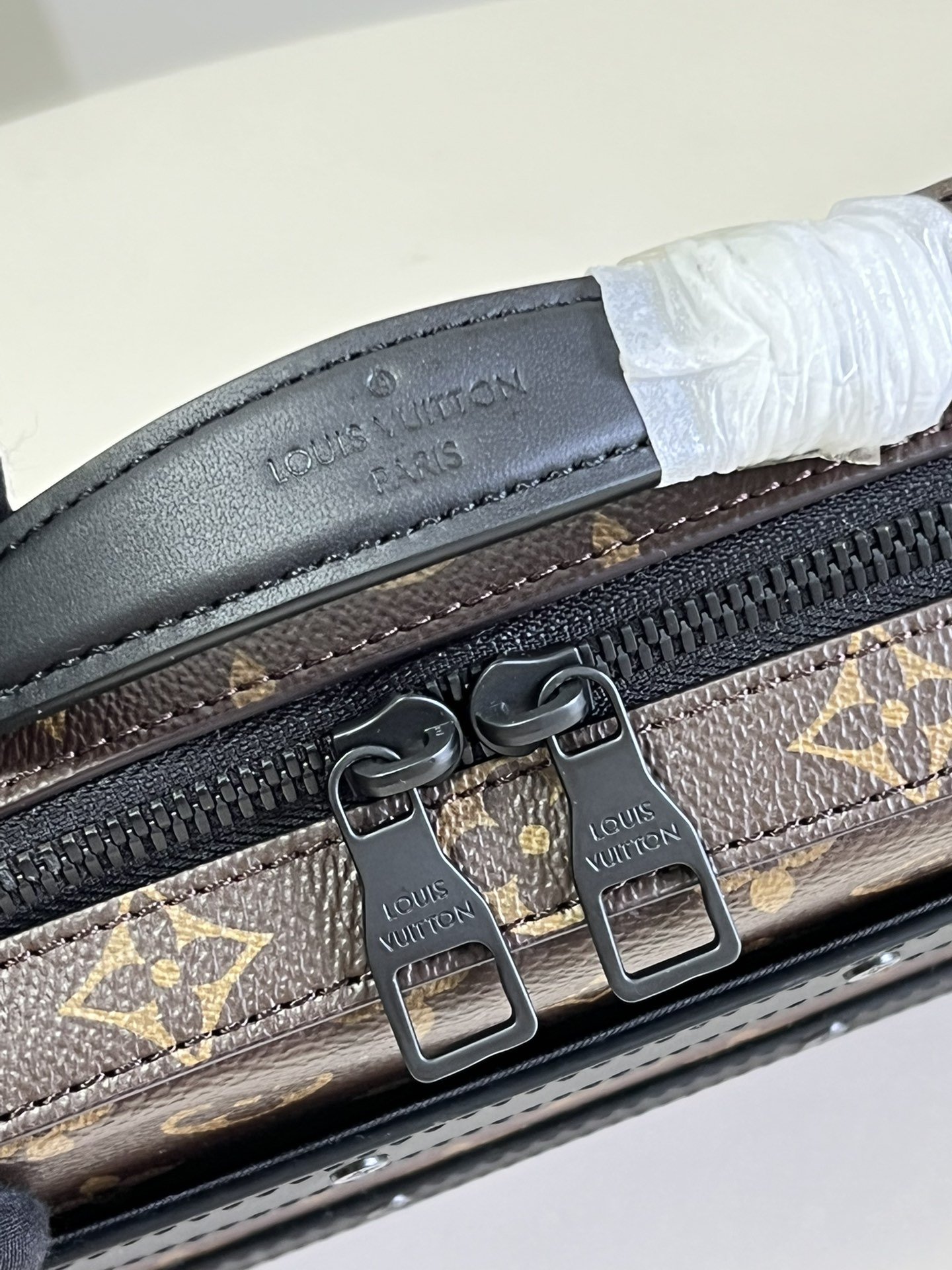 Louis Vuitton Handle Soft Trunk Monogram Macassar Canvas For Men, Men’s Bags 8.5in/22cm