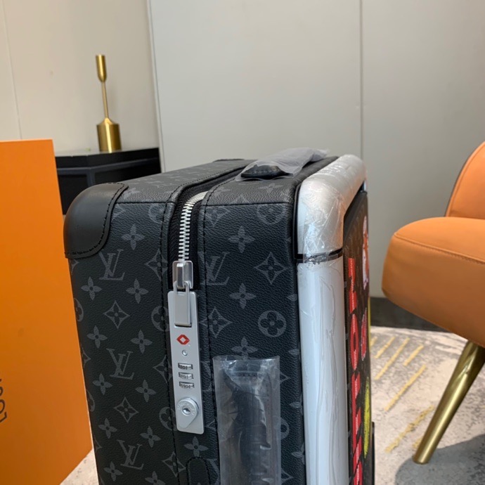 Louis Vuitton Horizon 55 Monogram Unisex Rolling Lugage Black 55cm For Men, Men’s Luggage 21.7in/55cm LV