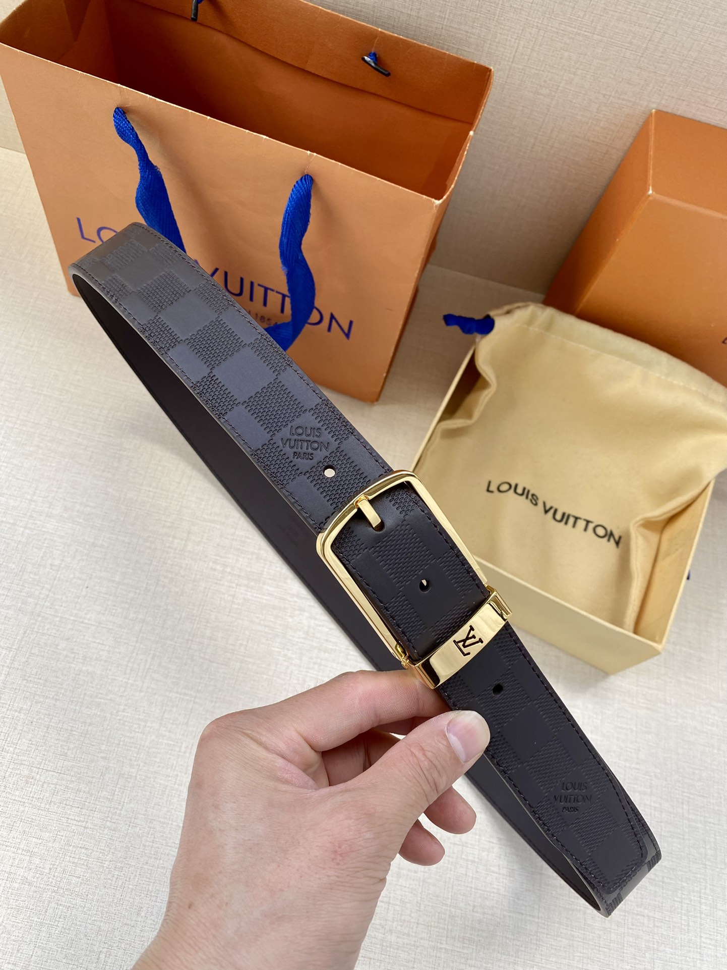 Louis Vuitton Iconic Reversible LV Belt Black LV Women Belt