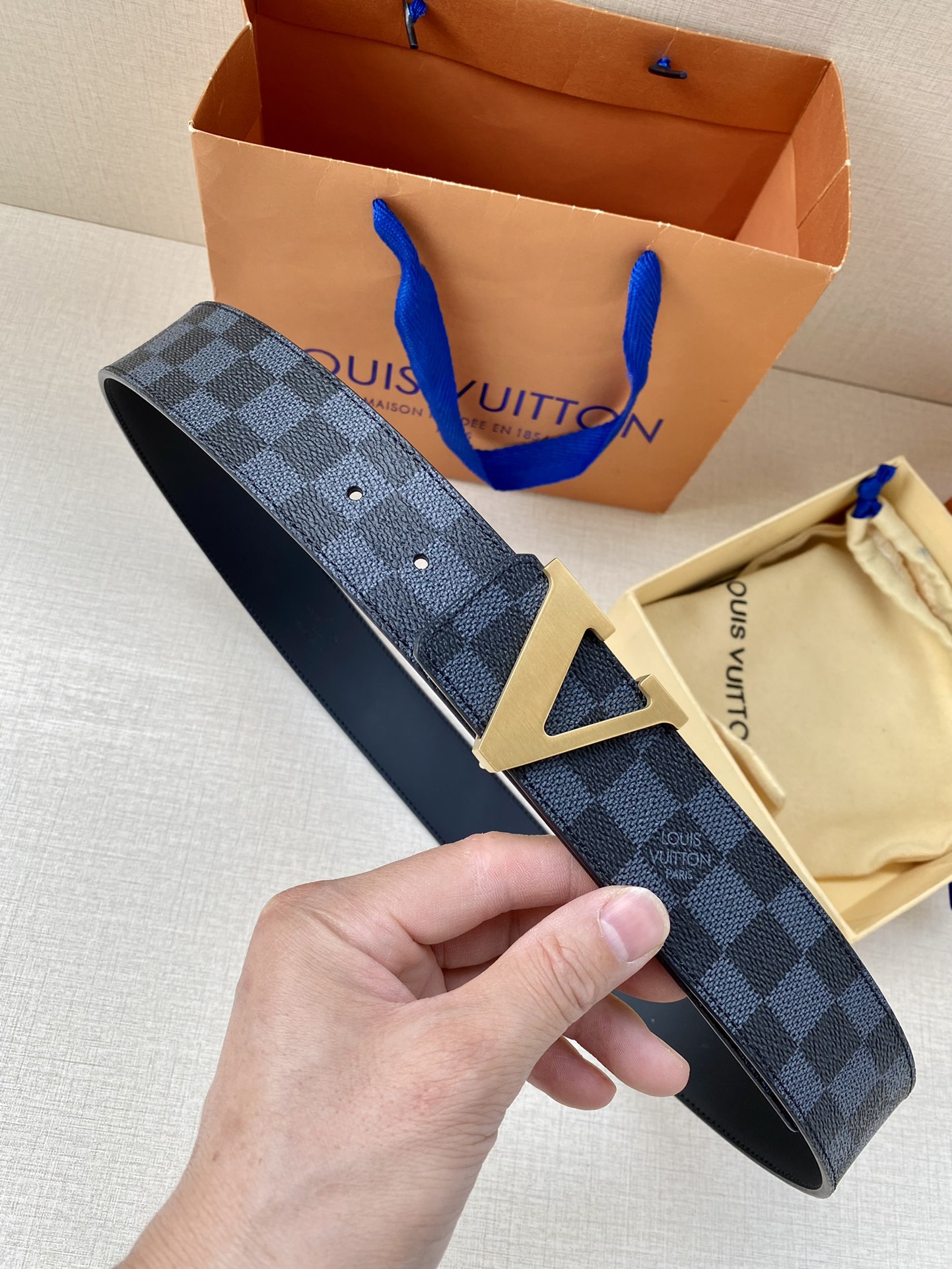 Louis Vuitton Iconic Reversible LV Belt Black LV Women Belt