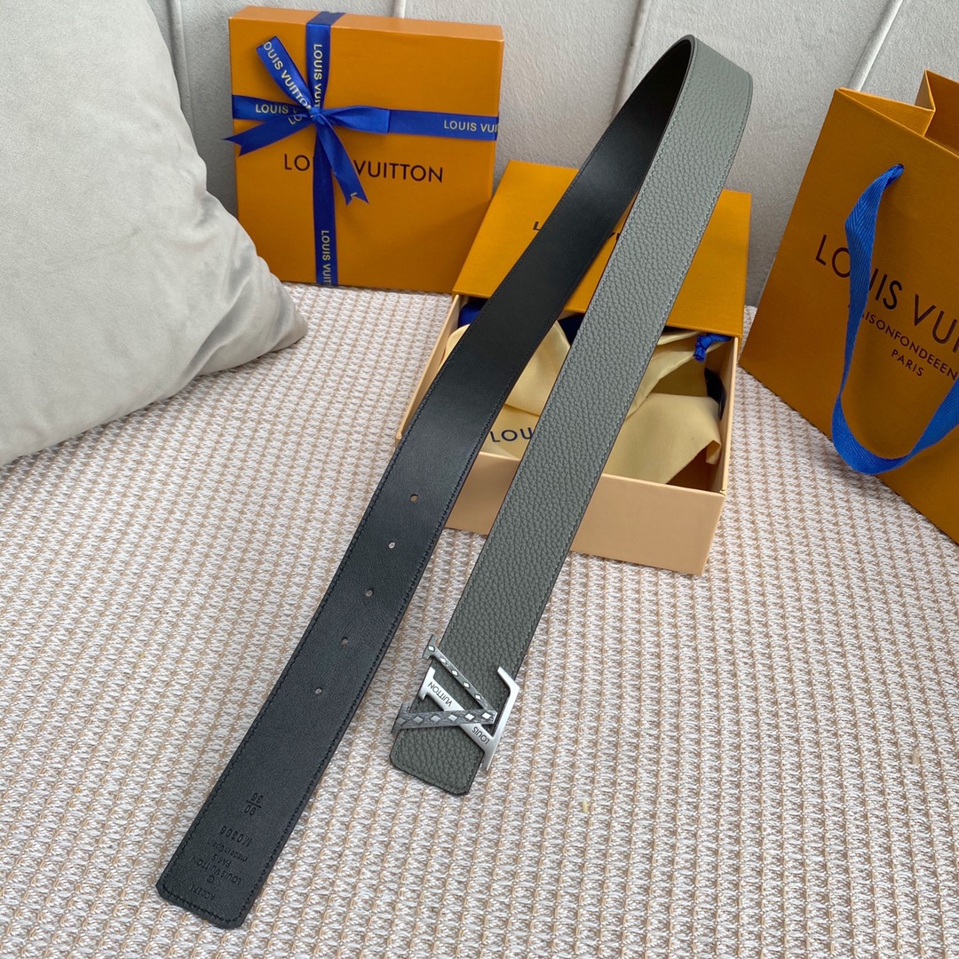 Louis Vuitton Iconic Reversible LV Belt Grey LV Women Belt