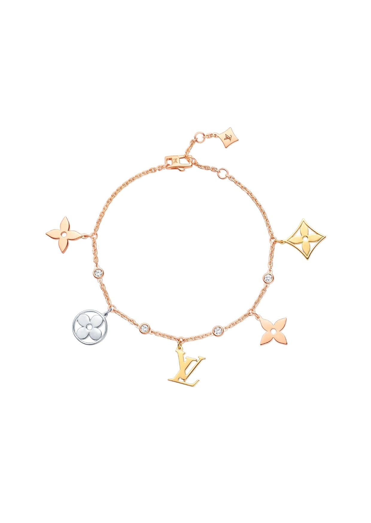 Louis Vuitton Idylle Blossom Charms Bracelet?Gold For Women Q95689
